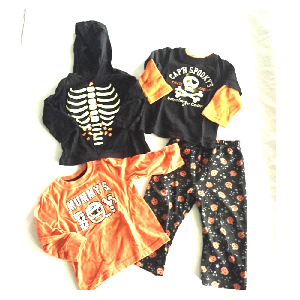 3 Halloween Shirts and 1 Pair of Halloween Pants - Size 18 Months